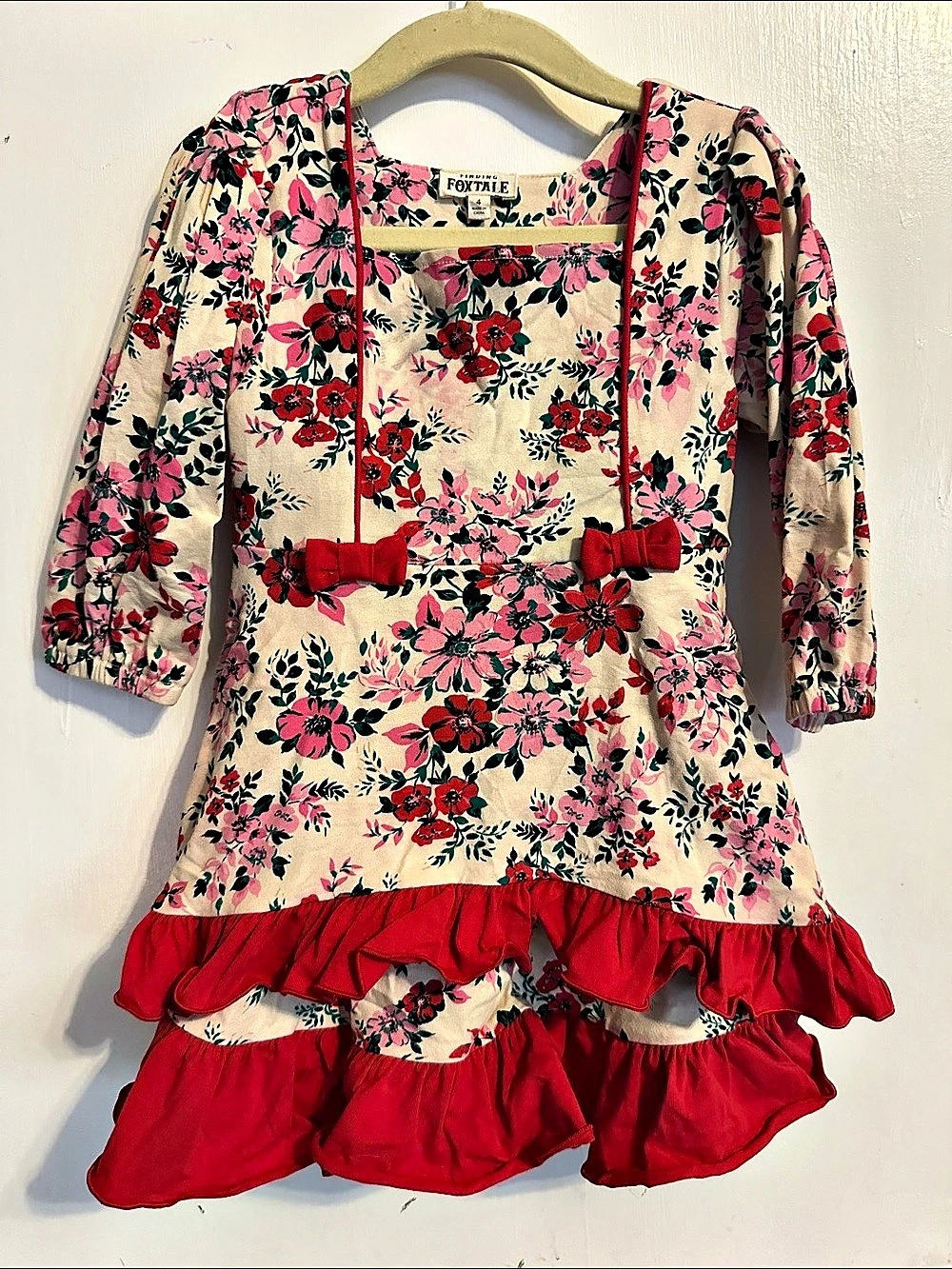 3/25$ Finding Foxtale Floral Ruffle Dress Size 4 Like New